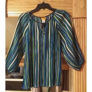 Ruby Rd Striped Blouse Petite Medium